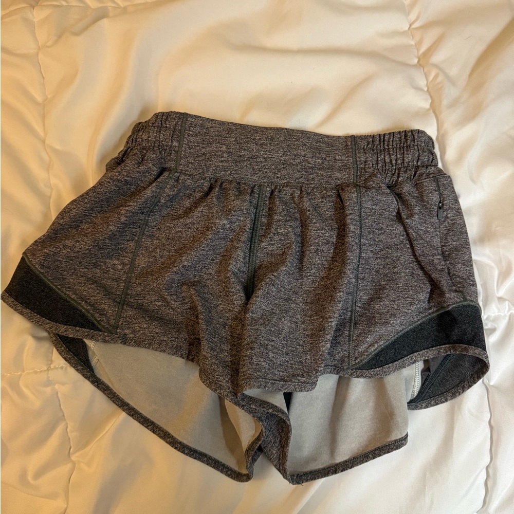 lululemon gray hotty hot shorts